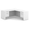 Officesource OS Laminate Collection Double 3/4 Pedestal "L" Desk - 66" x 30" DBLHLPL102WH